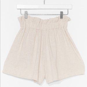 Missguided High-waisted Paper Bag Shorts